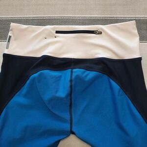 RBX L/G Womens Athletic Crop Leggings Blue Black White Running‎ Workout Gym Yoga